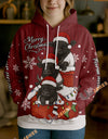 Uni Personalized Cute Christmas Cow Hoodie (8 Cattle Breeds)