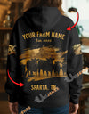 Uni Personalized Name & Farm Name Cattle Hoodie For Tristan Devine