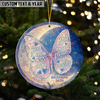 UniJames Personalized Gone From Sight, Never From Heart Butterfly Memorial Christmas Ornament Acrylic Ornament