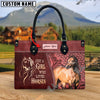 Uni Just A Girl Who Loves Horses Personalized Leather Bag