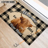 Uni Welcome to Our Farm Personalized Cow Doormat