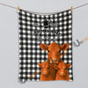 UniJames Black And White Plaid Custom Name Farm Name Blanket