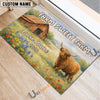 Uni Farm Sweet Farm Custom Name Cow Welcome Doormat