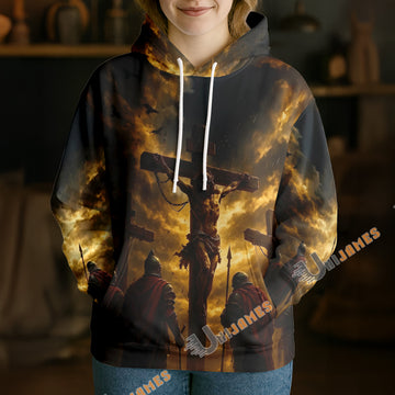 Unijames Crimson Dawn Crucifixion Hoodie 3D Hoodie