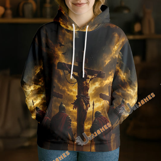 Unijames Crimson Dawn Crucifixion Hoodie 3D Hoodie