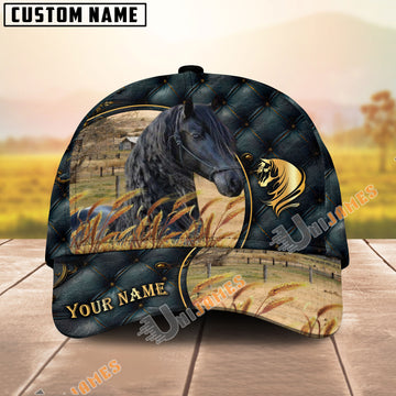 Unijames Friesian Luxurious Patterns Opulent Background Personalized Name Cap
