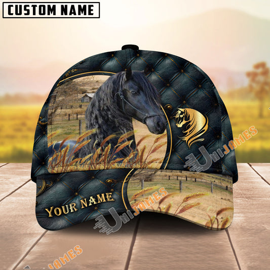 Unijames Friesian Luxurious Patterns Opulent Background Personalized Name Cap