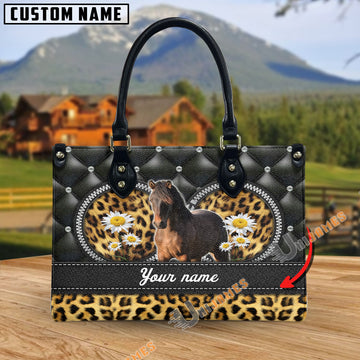 Unijames Morgan Leather Heart Pattern Custom Name 3D Leather Handbag