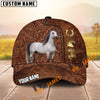 Unijames Equestrian Tooled Leather Horseshoe Personalized Name 3D Cap (9 breeds)