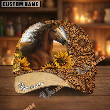 Unijames Sunflower Spirit Horse – Western Leather Cap