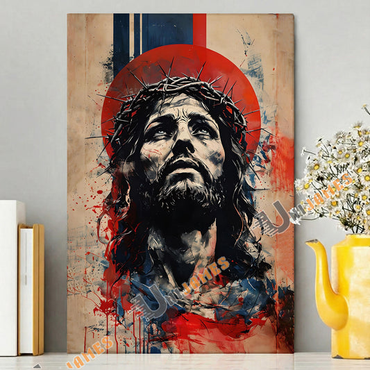 Unijames Jesus Crown of Thorns Abstract Canvas Art