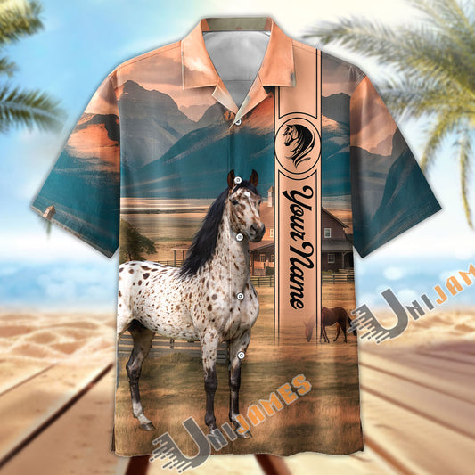 Unijames Personalized Appaloosa Horse Farm Hawaiian Shirt