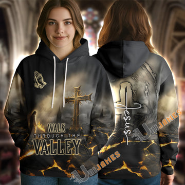 Unijames Walk Through the Valley 3D All-Over Print Hoodie
