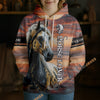 Uni Sunset Appaloosa  Personalized Horse 3D Hoodie