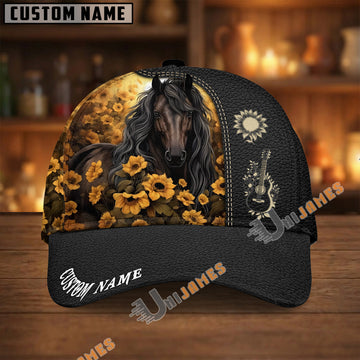 Unijames Black Horse & Sunflower Country Cap