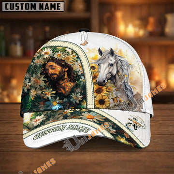 Unijames Jesus & White Horse Floral Garden Cap