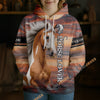 Uni Sunset Palomino Personalized Horse 3D Hoodie