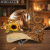 Unijames Sunflower Horse Cap – Western Tooled Leather Floral Hat