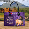 Uni Just A Girl Who Loves Horses Personalized Leather Bag