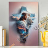 Unijames Jesus and the Lion of Judah Cross Canvas Art