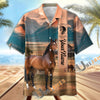 Unijames Personalized Warmblood Horse Farm Hawaiian Shirt