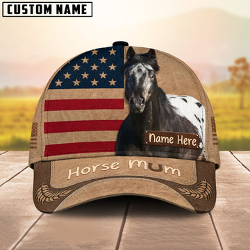 Unijames Friesian Dark Brown Craving Personalized Name Cap