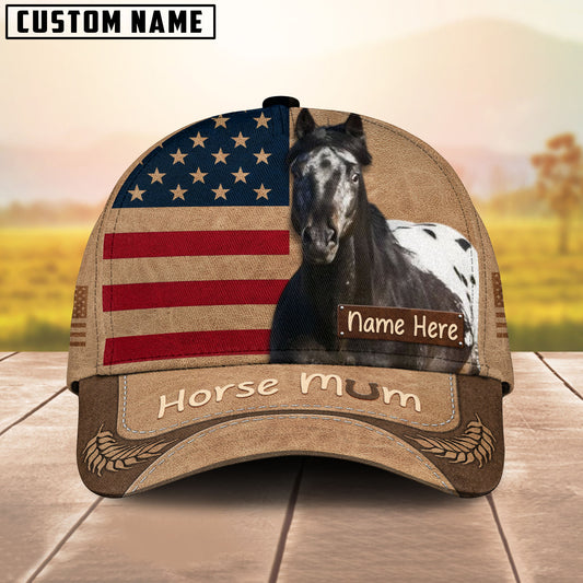 Unijames Friesian Dark Brown Craving Personalized Name Cap