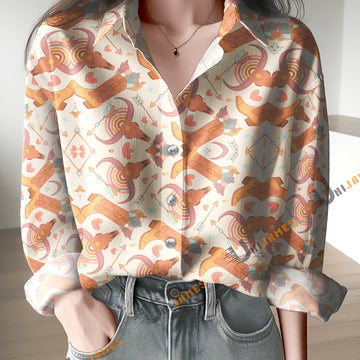 Unique Cowboy Pattern Print Casual Long Sleeve Comfortable Shirt