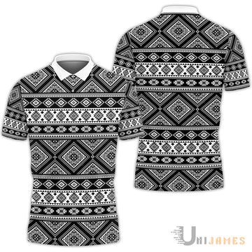 Unique Aztec Pattern Polo Shirt
