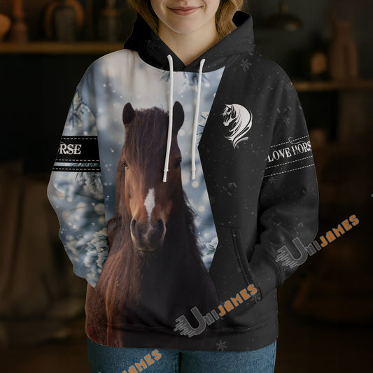 Uni Western Hackney Horse Hoodie – Personalized Equestrian Gift for Riders