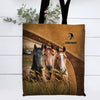 Unijames Horse Farm Lovers Custom Name 3D Tote Bag