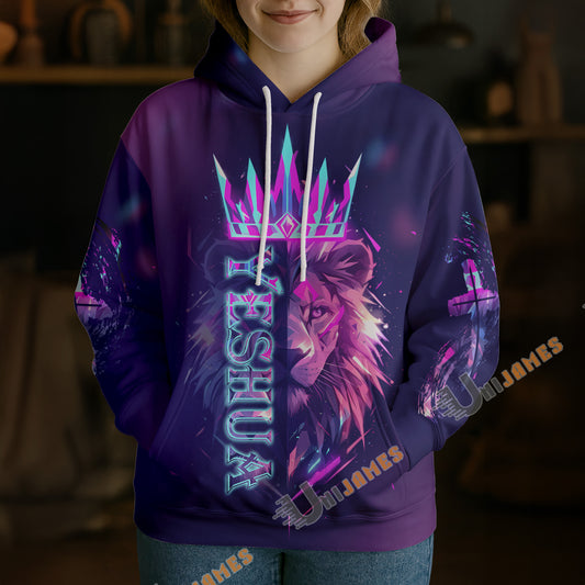 Unijames Yeshua Majestic Lion Christian Armor 3D All-Over Print Hoodie
