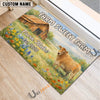 Uni Farm Sweet Farm Custom Name Cow Welcome Doormat
