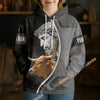 Uni Personalized Name & Farm Name Jesus and Cow Christian Hoodie (10 Cattle Breeds)