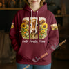 Uni Sunflower Cow Faith Family Farm Unisex Hoodie