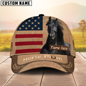 Unijames Personalized Cap – Fresian Horse