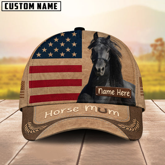 Unijames Personalized Cap – Fresian Horse