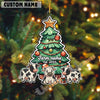 Uni Personalized Cow Family Christmas Acrylic Ornament