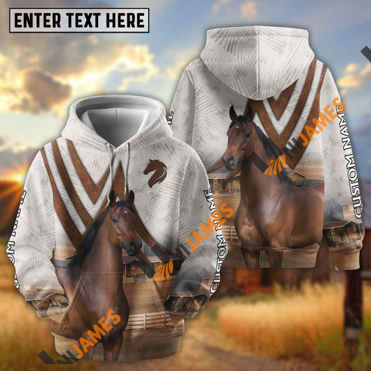 Unijames Personalized Thoroughbred Majestic Country Horse Ranch All-Over Print Hoodie