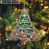 Uni Personalized Cow Family Christmas Acrylic Ornament