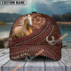 Unijames Palomino Carving Leather Pattern Personalized Name Cap