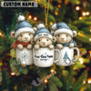 Uni Personalized Cup Cuties Cows Christmas Acrylic Ornament