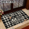 Uni Personalized Cow Farmhouse Plaid Doormat (12 Cattle Breeds)