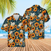 Uni Sunflowers Blue 3D Hawaiian Shirt (14 Styles)