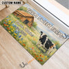 Uni Farm Sweet Farm Custom Name Cow Welcome Doormat