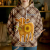 Uni Personalized Sunflower Cow Cozy Hoodie (12 Cattle Breeds)