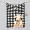 UniJames Black And White Plaid Custom Name Farm Name Blanket