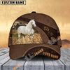 Uni Horse Lovers Leather Pattern Personalized Name Cap
