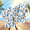 UniJames Retro Blue Aloha Floral Hawaiian Shirt (12 Styles)