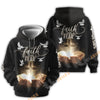 Uni Faith Over Fear Jesus Gods Hand Christian Cross 3D Hoodie